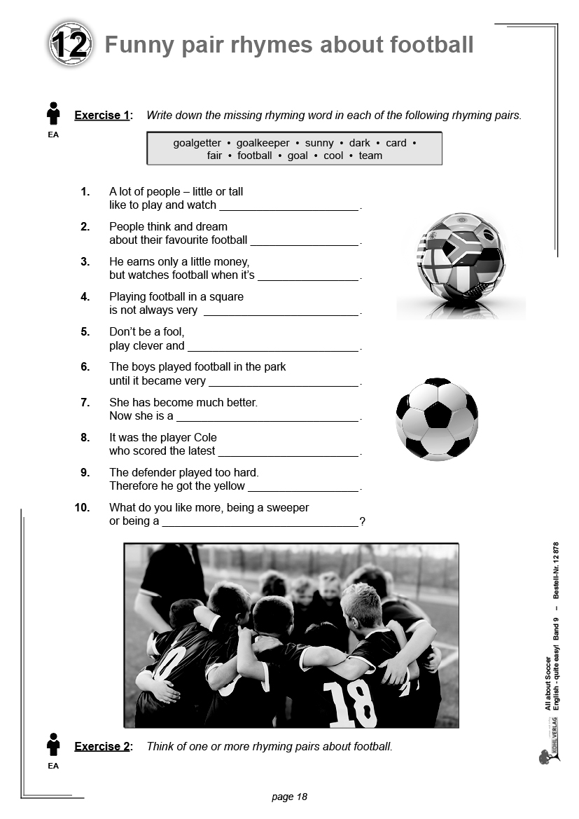 All about Soccer - English - quite easy! / Band 9