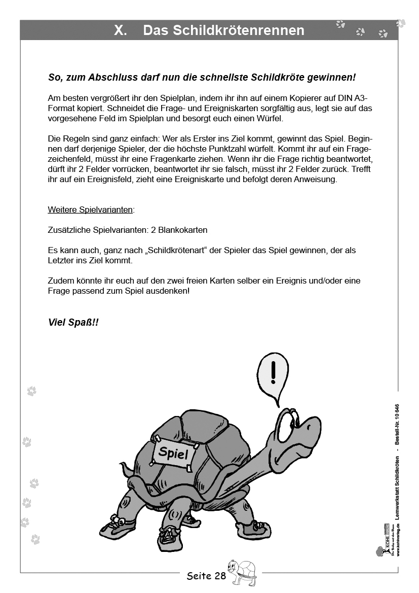 Lernwerkstatt Schildkröten Lernwerkstatt Schildkröten