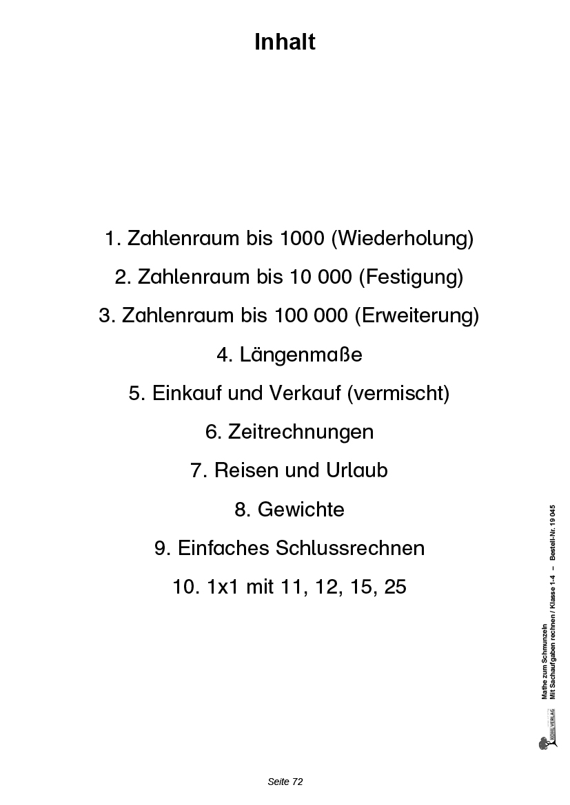 Mathe zum Schmunzeln / Klasse 1-4