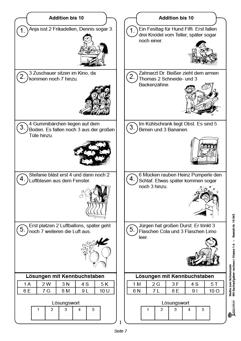 Mathe zum Schmunzeln / Klasse 1-4