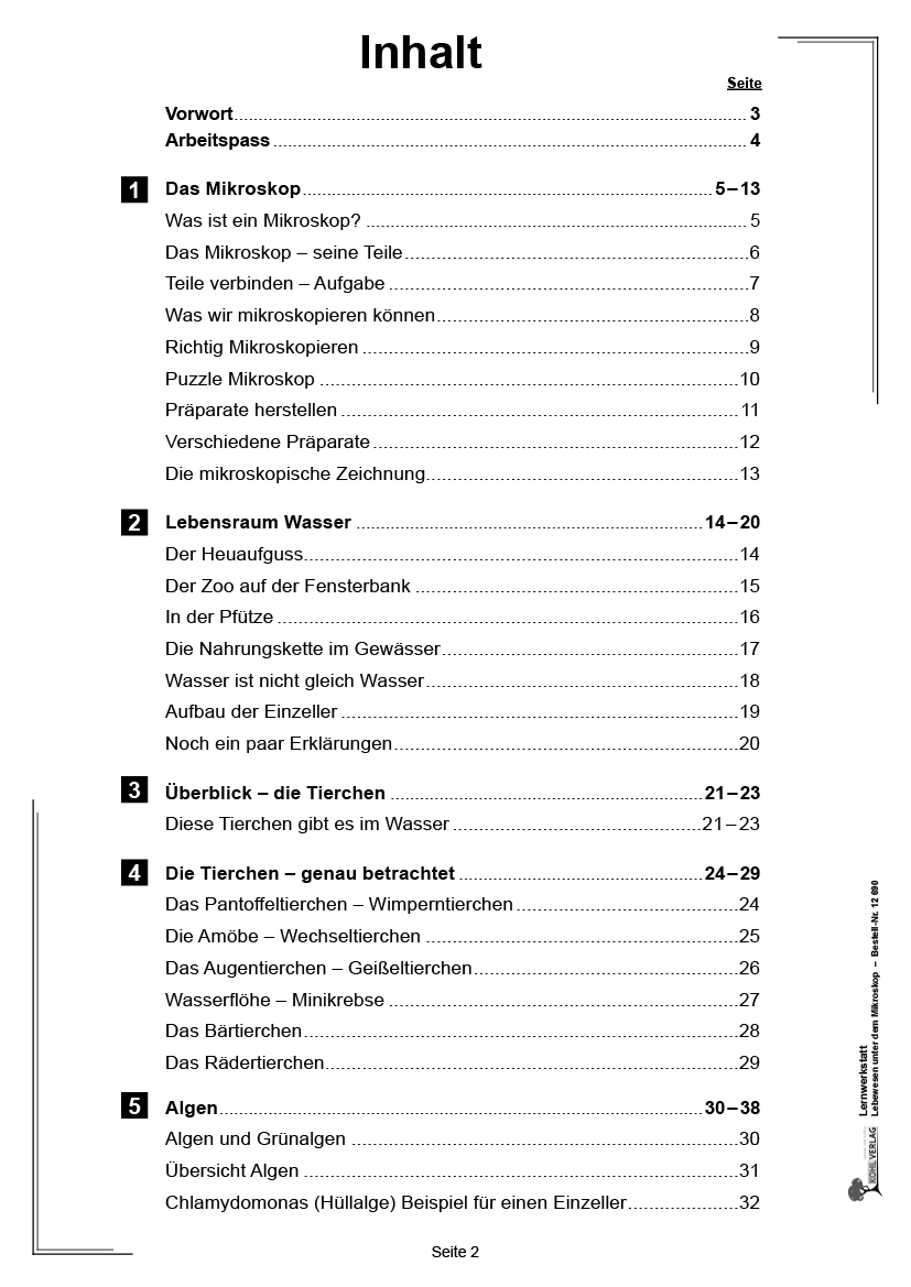 Lernwerkstatt Lebewesen unter dem Mikroskop / Klasse 3-4