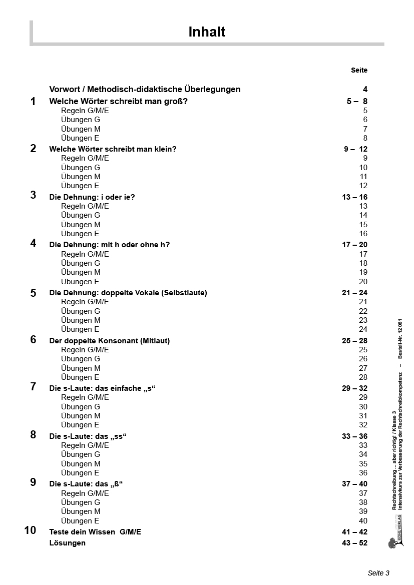 Rechtschreibung ... aber richtig! / Klasse 3