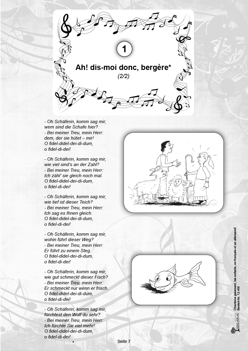 Chantons gaiement, les enfants, en francais et en allemand!