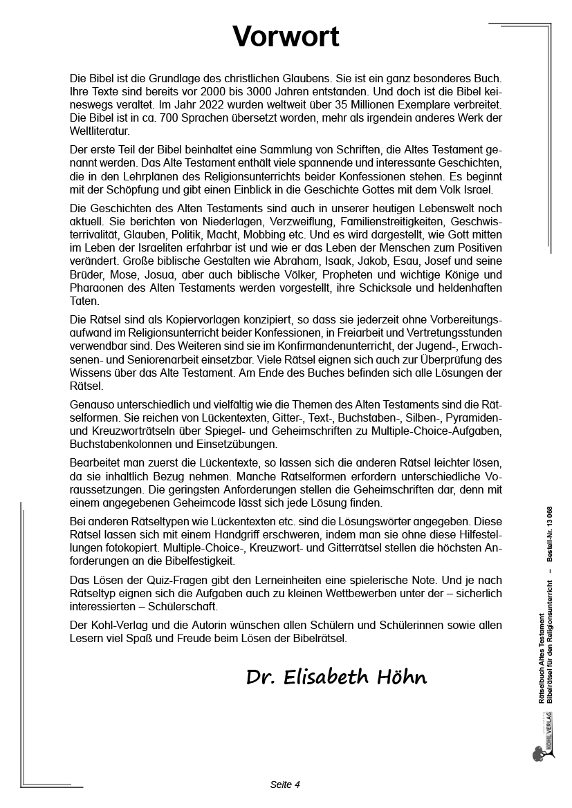 Rätselbuch Altes Testament