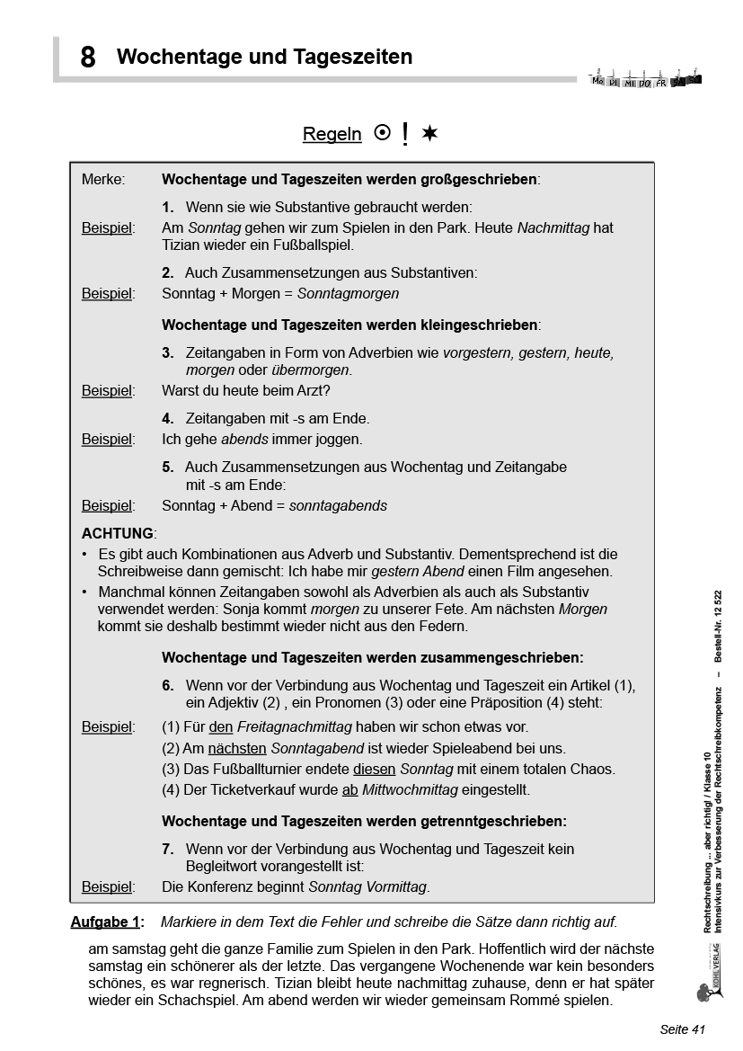 Rechtschreibung ... aber richtig! / Klasse 10