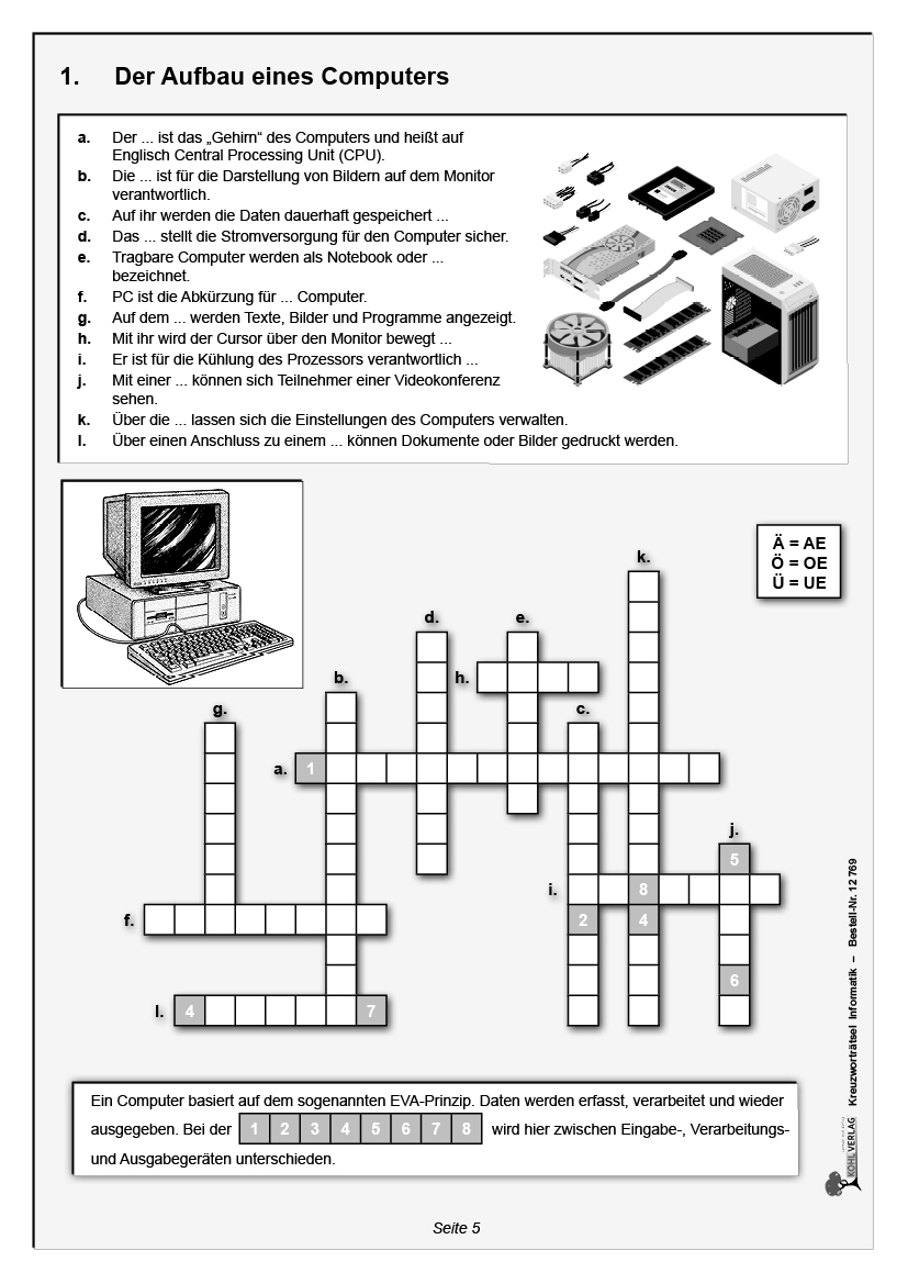 Kreuzworträtsel Informatik