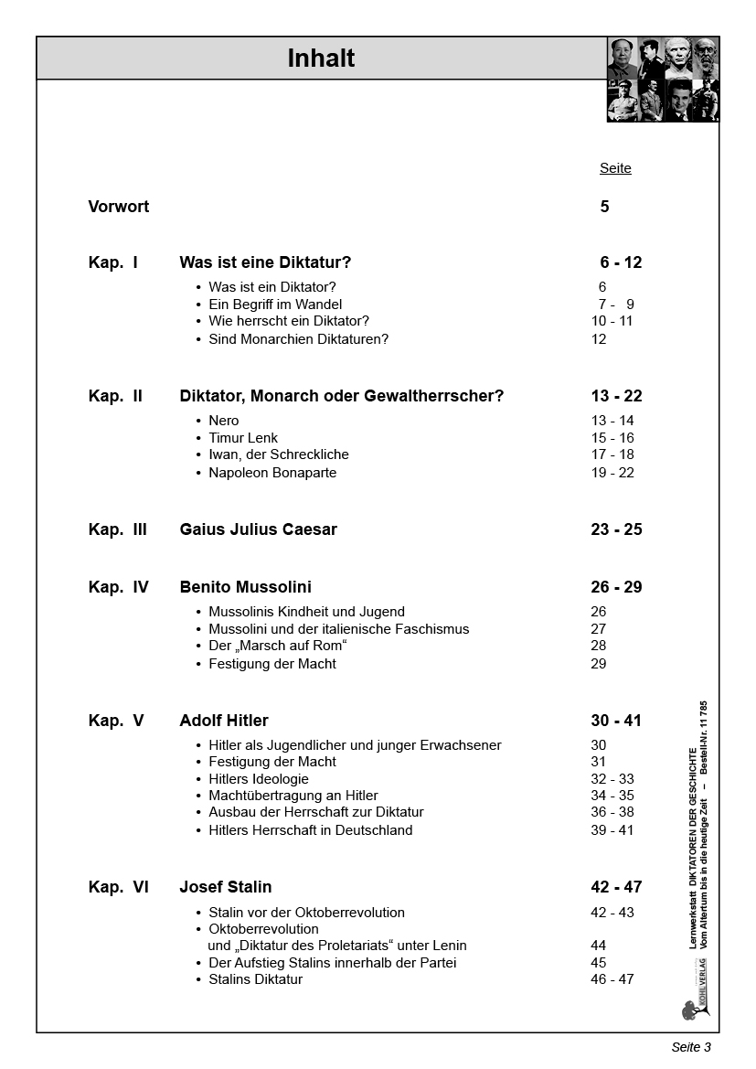 Lernwerkstatt Diktatoren der Geschichte Lernwerkstatt Diktatoren der Geschichte