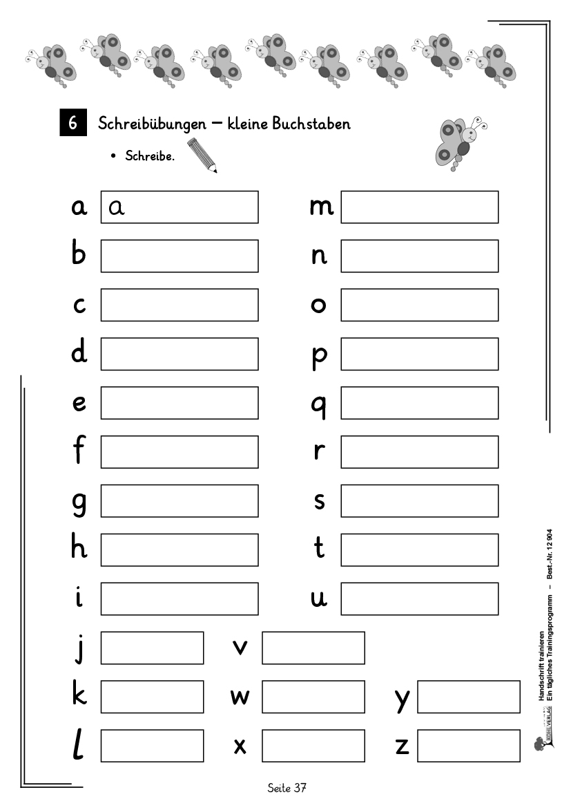 Handschrift trainieren