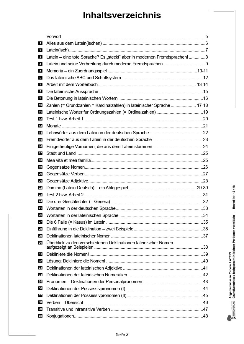 Allgemeinwissen fördern LATEIN