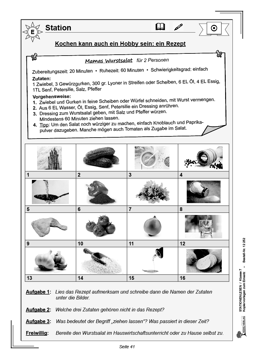 Stationenlesen Klasse 7