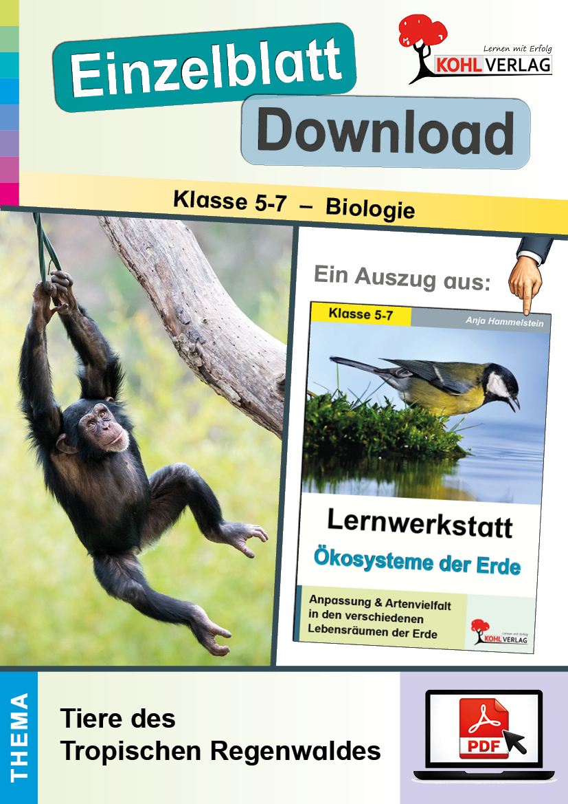 Lernwerkstatt Ökosysteme der Erde / Tiere des Tropischen Regenwaldes