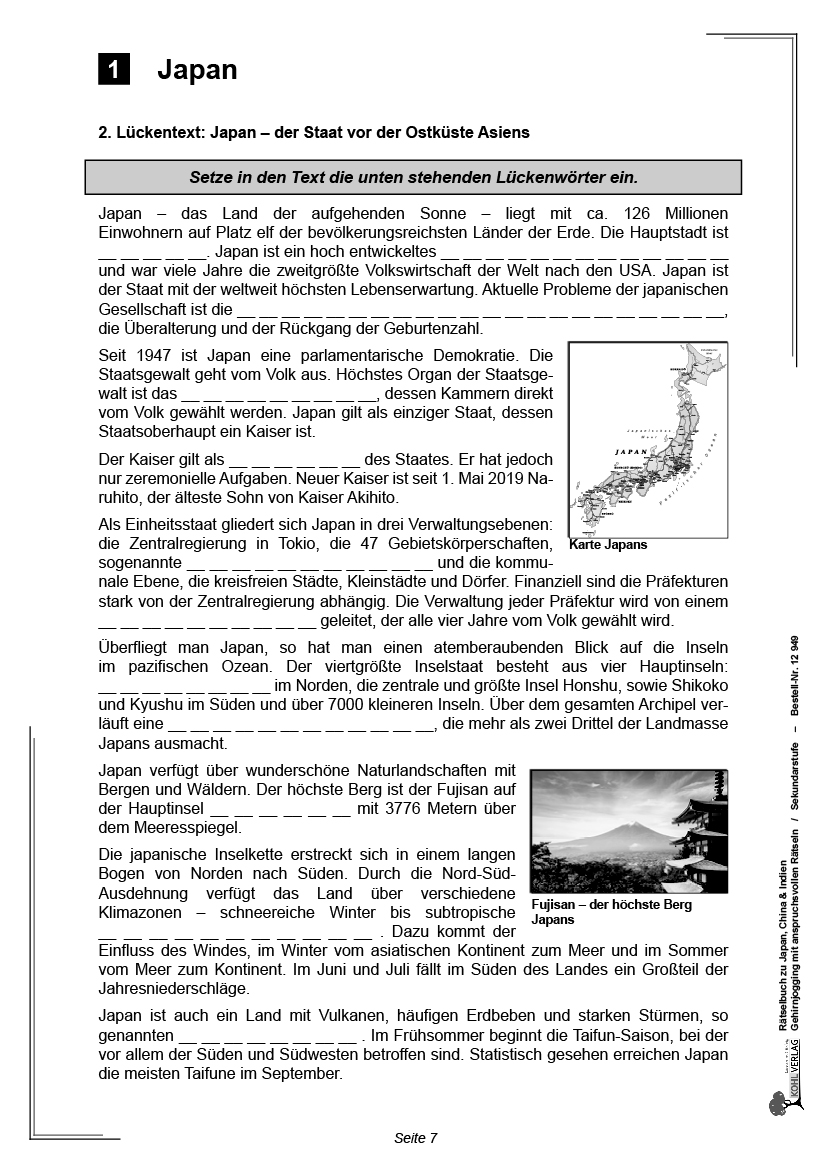 Rätselbuch zu Japan, China & Indien