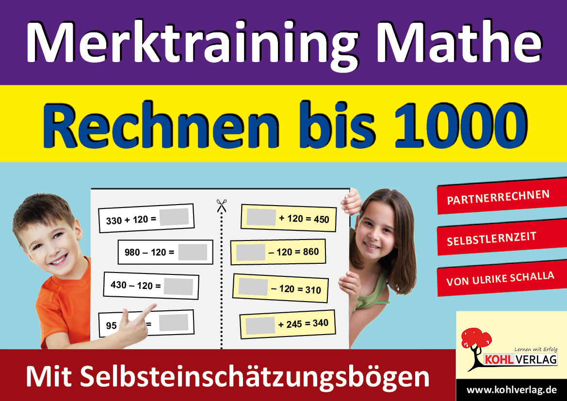 Merktraining Mathe - Rechnen bis 1000