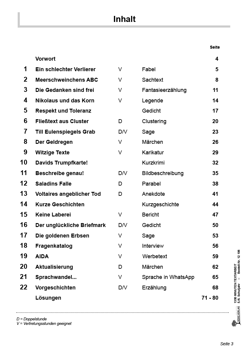 1350 Minuten Textarbeit / Klasse 5-6