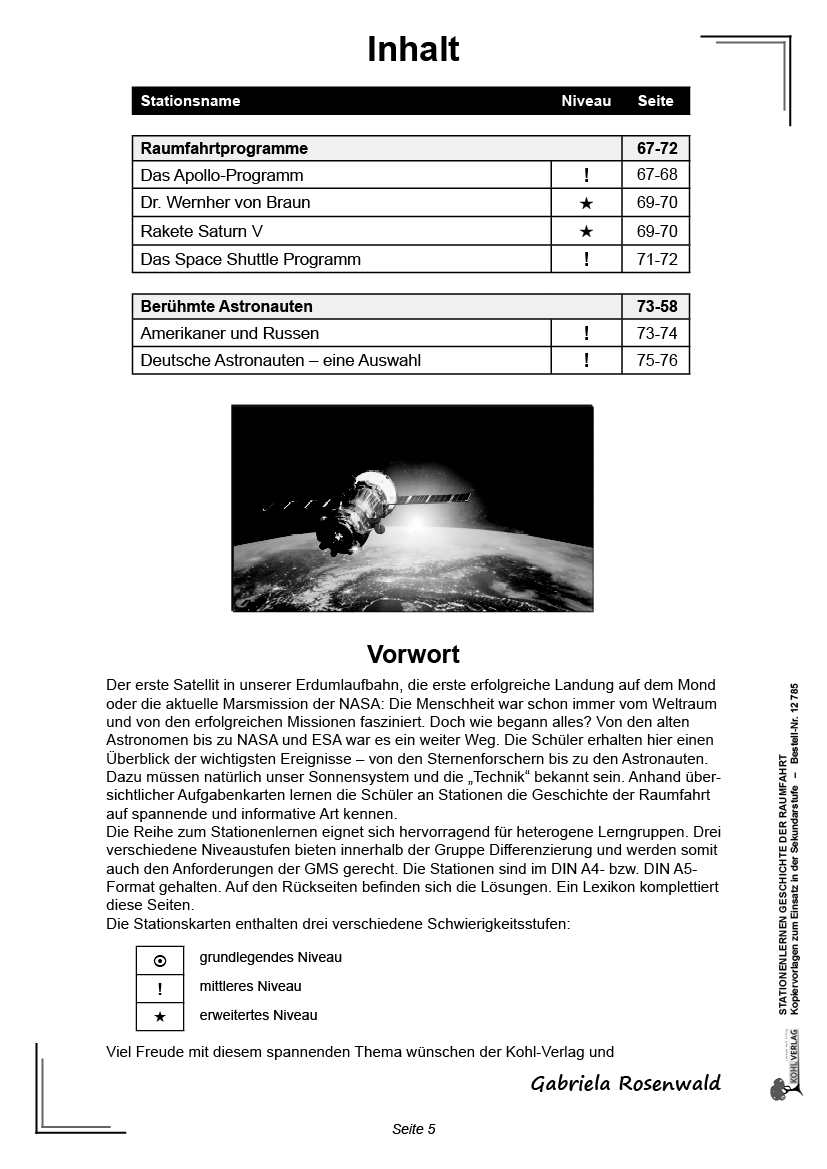 Stationenlernen Geschichte der Raumfahrt Stationenlernen Geschichte der Raumfahrt