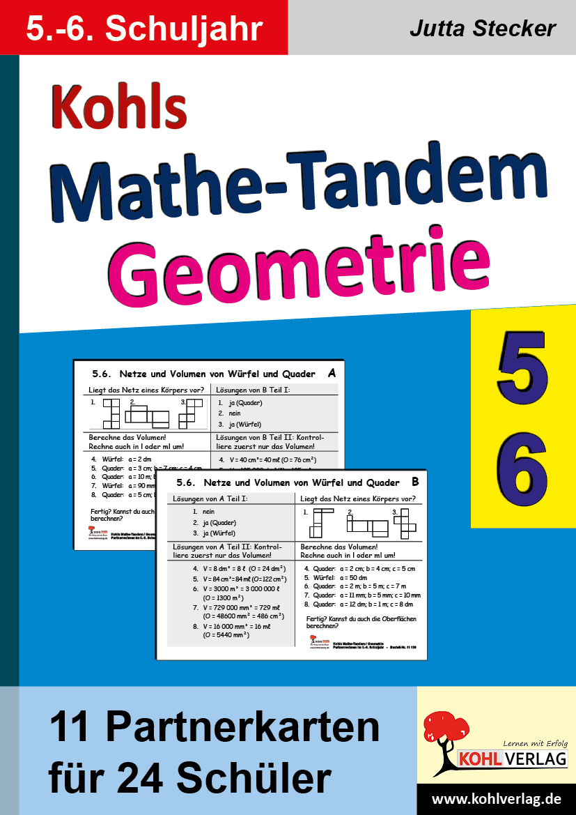 Kohls Mathe-Tandem Geometrie / Klasse 5-6 Kohls Mathe-Tandem Geometrie / Klasse 5-6