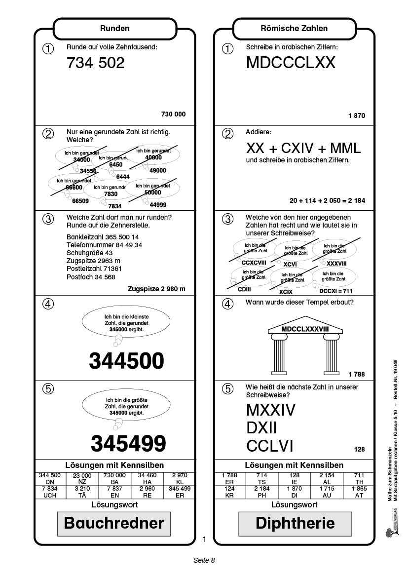 Mathe zum Schmunzeln / Klasse 5-10