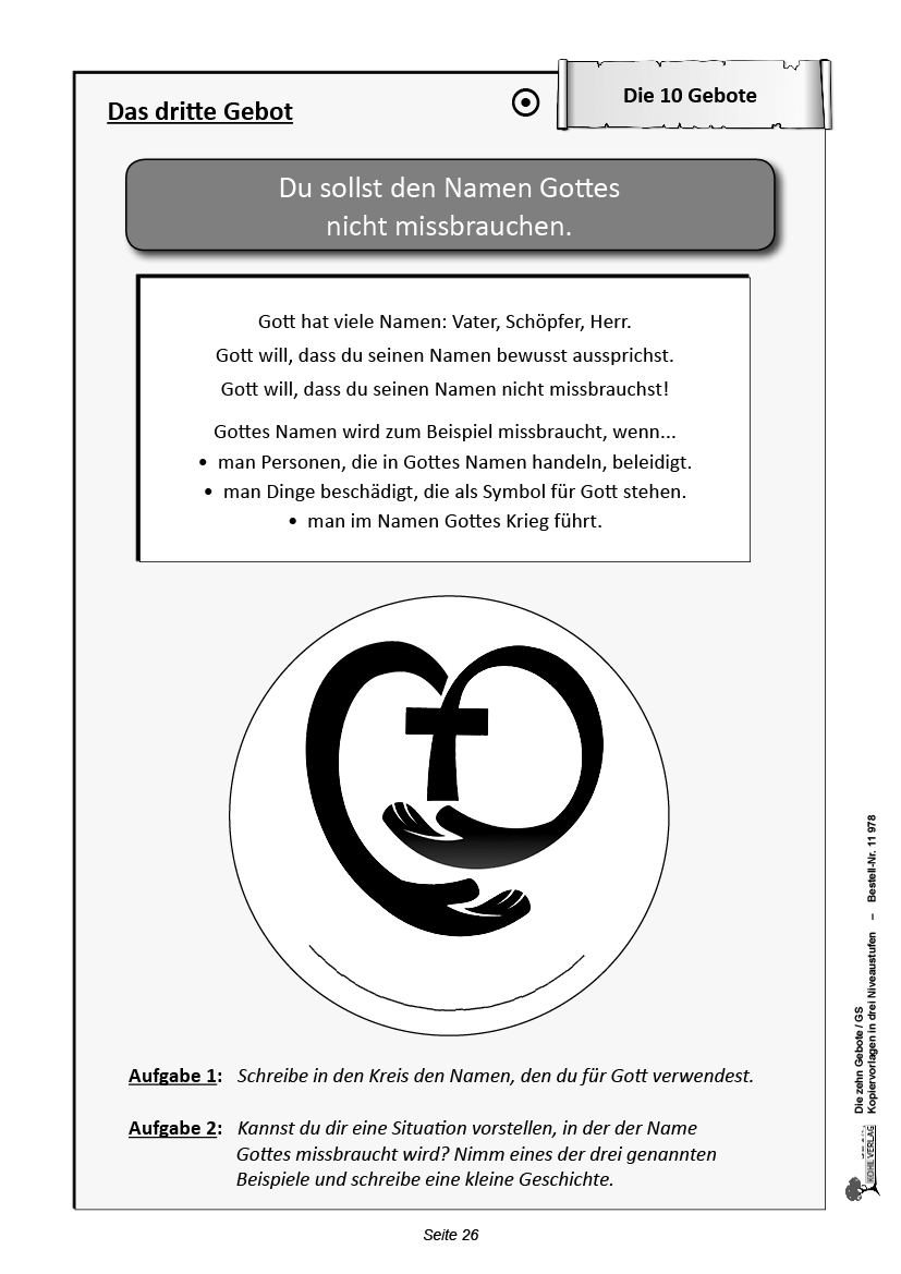 Die zehn Gebote / Grundschule