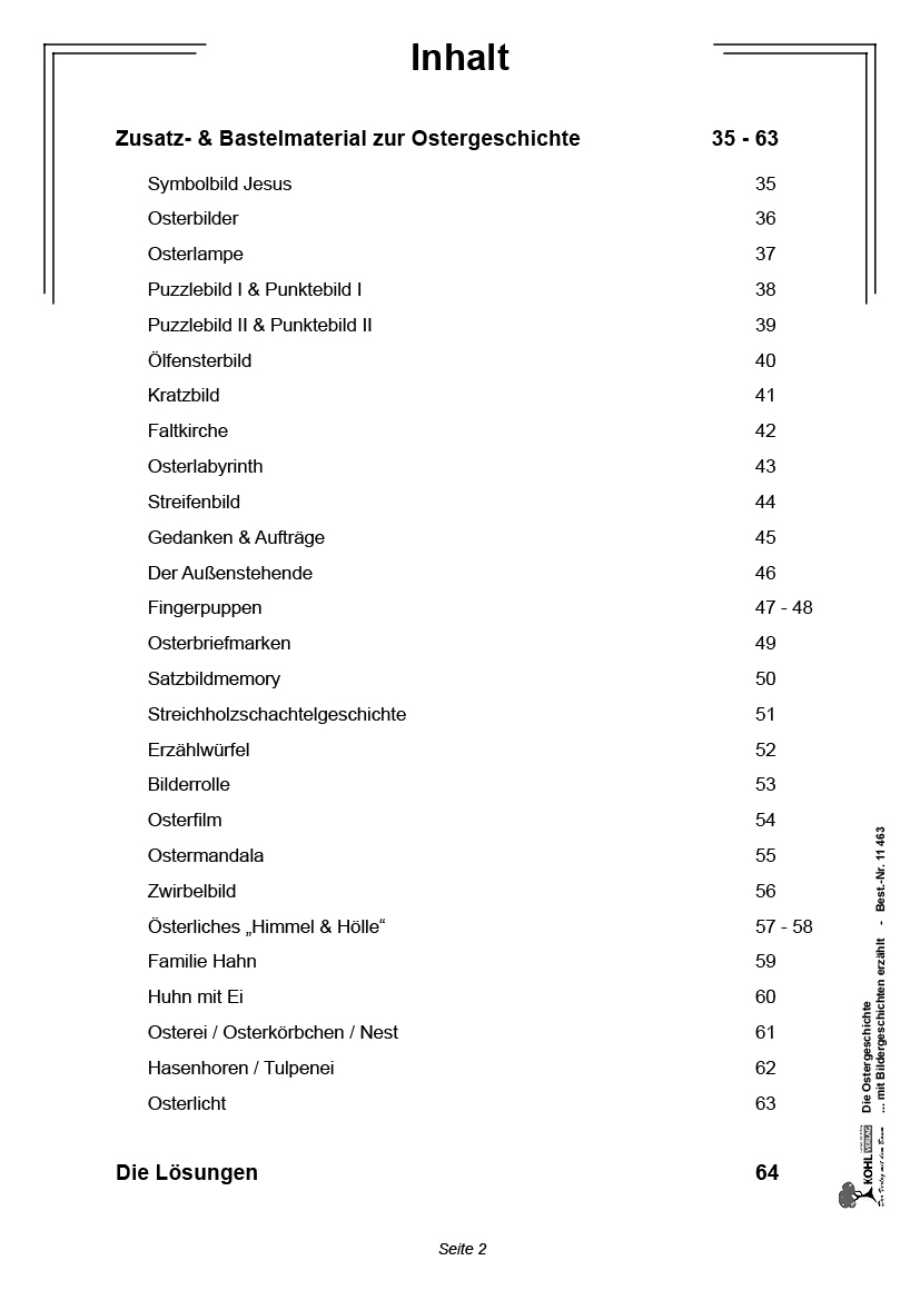 Die Ostergeschichte mit Bildergeschichten erzählt