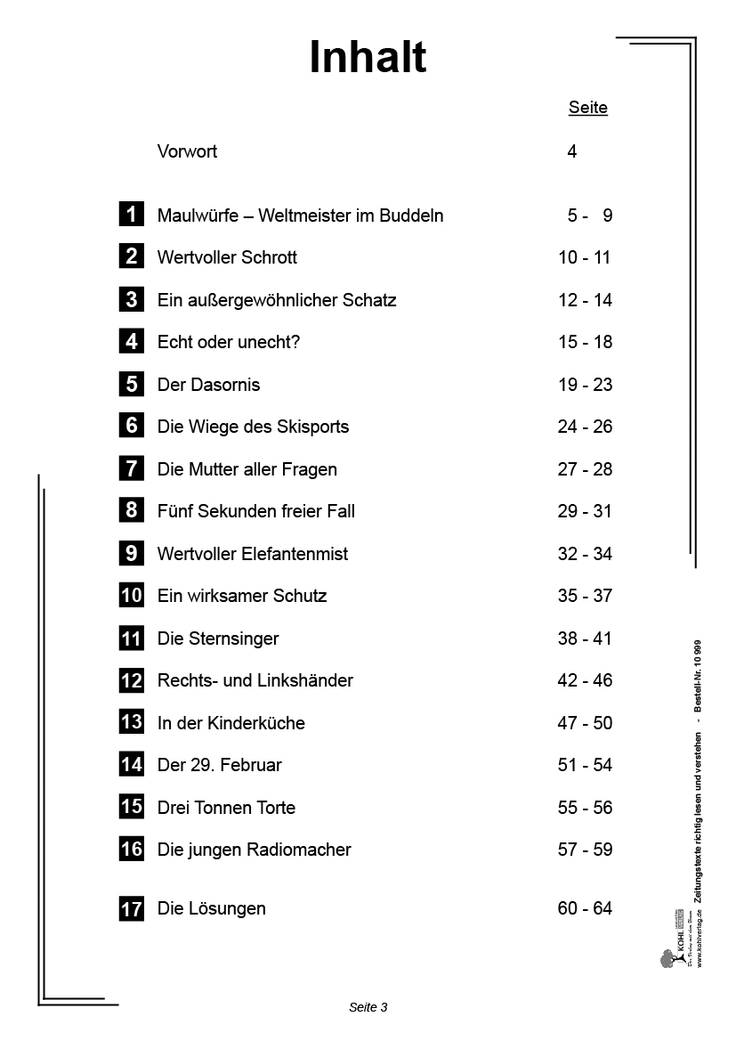 Zeitungstexte richtig lesen und verstehen