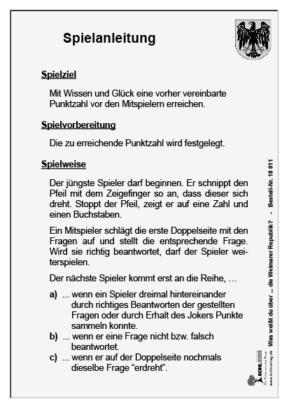 Was weißt du über ... die Weimarer Republik? Was weißt du über ... die Weimarer Republik?