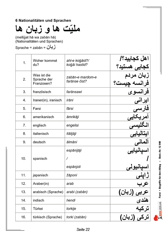 FARSI / Begriffe für den Alltag (Band 5)