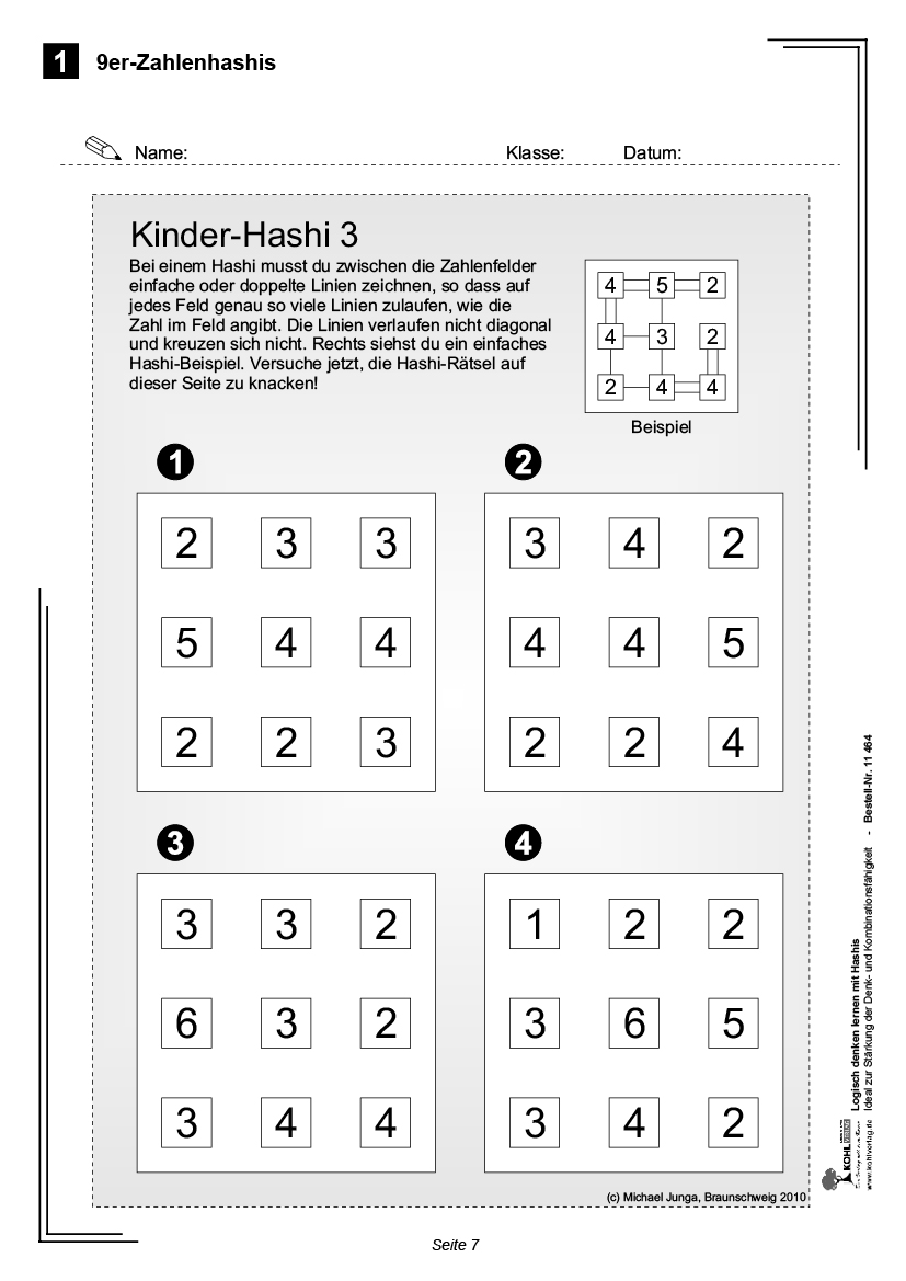 Logisch denken lernen mit Hashis