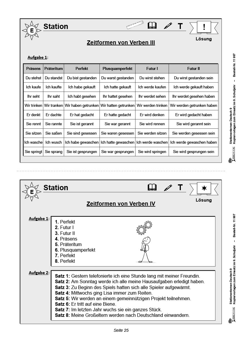 Stationenlernen Deutsch / Klasse 9