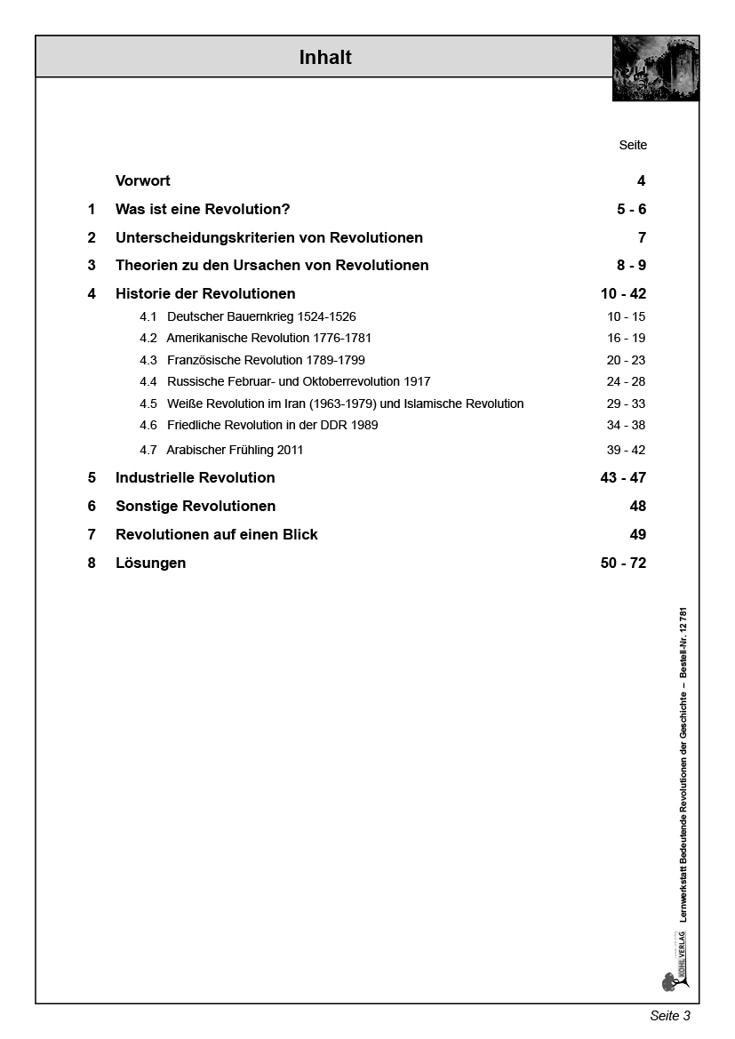 Lernwerkstatt Bedeutende Revolutionen der Geschichte