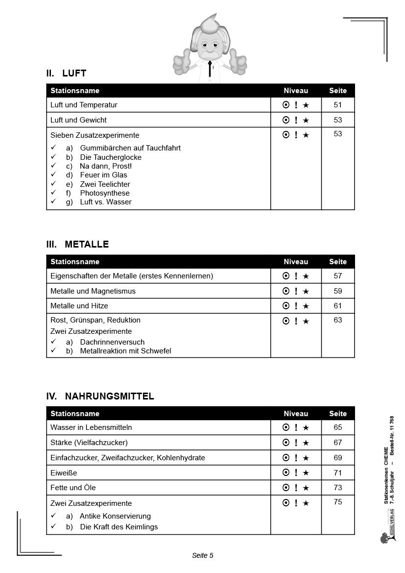 Stationenlernen Chemie / Klasse 7-8 - Fachwissen altersgerecht vermitteln im 7.-8. Schuljahr