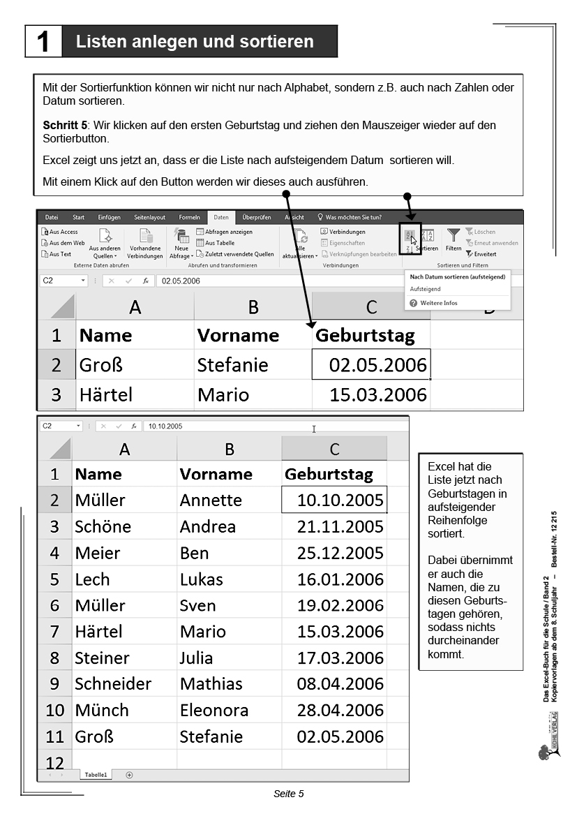 Das Excel-Buch für die Schule / Band 2