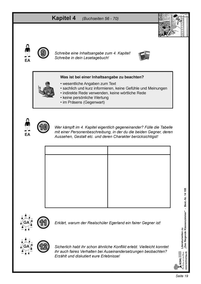 Das fliegende Klassenzimmer - Literaturseiten