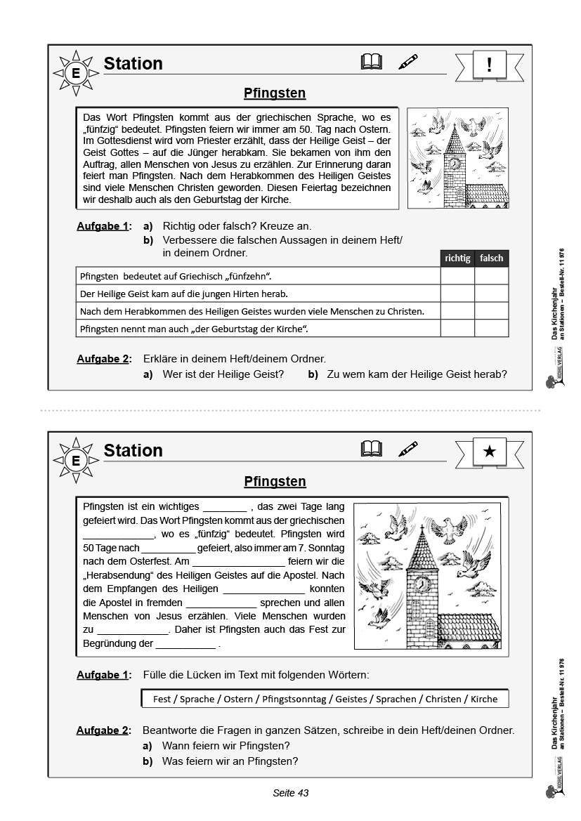 Das Kirchenjahr an Stationen 