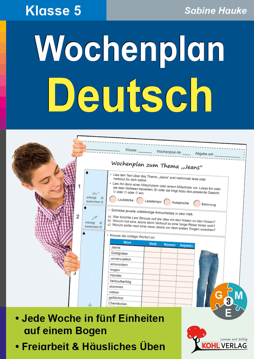 Wochenplan Deutsch / Klasse 5