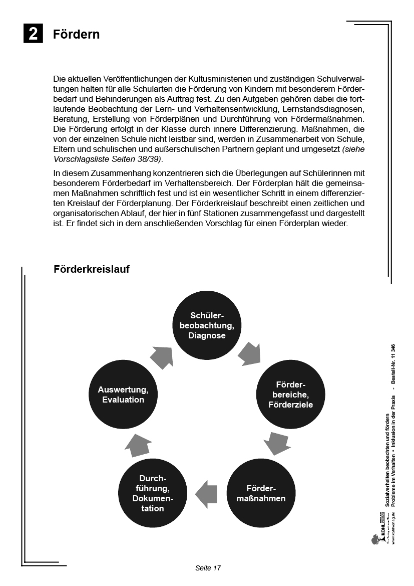 Sozialverhalten beobachten und fördern