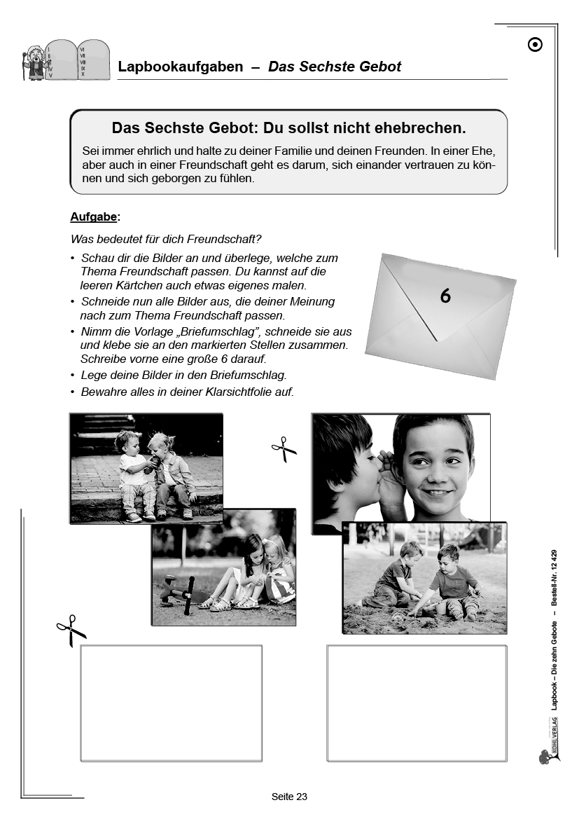 Lapbook Die zehn Gebote