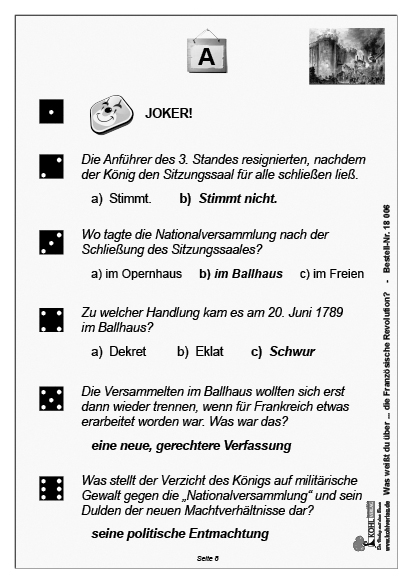 Was weißt du über ... die Französische Revolution? Was weißt du über ... die Französische Revolution?