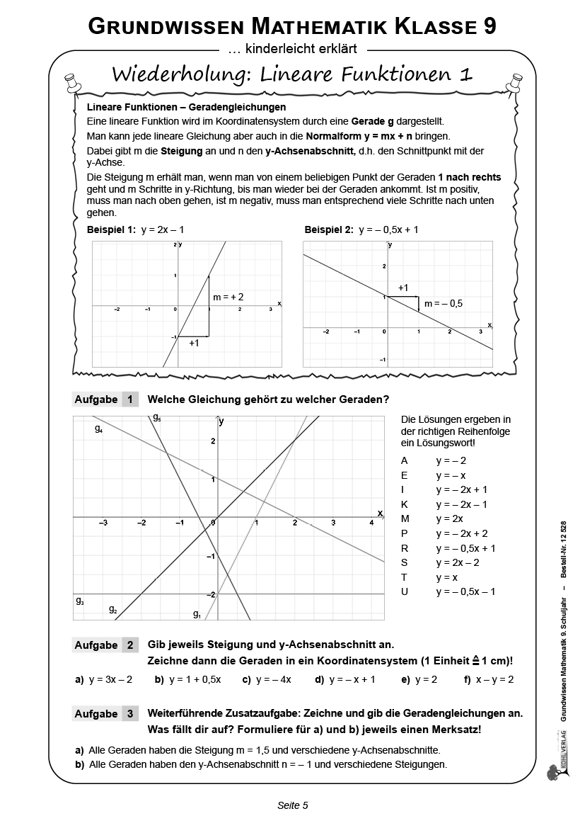 Grundwissen Mathematik / Klasse 9