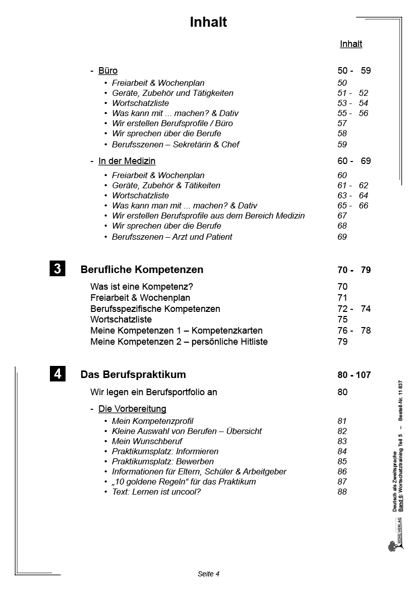 Deutsch als Zweitsprache in Vorbereitungsklassen VI