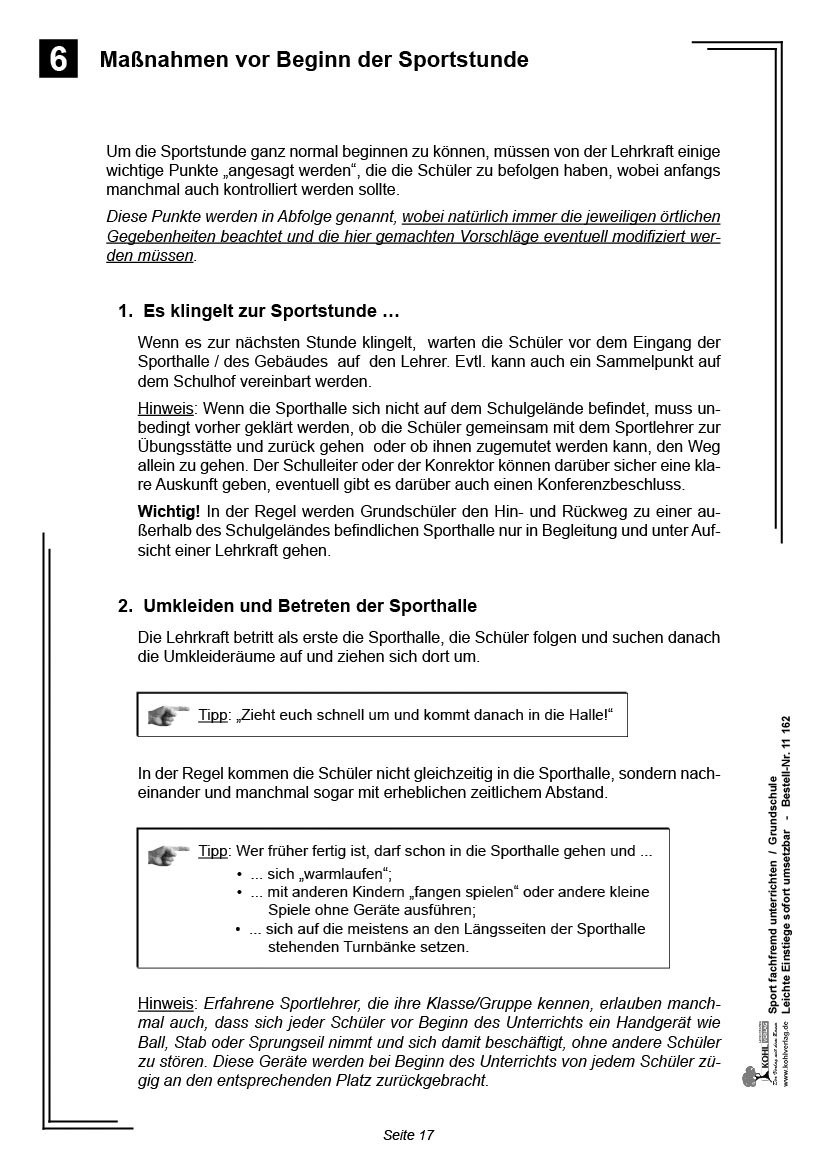 Sport fachfremd unterrichten / Grundschule