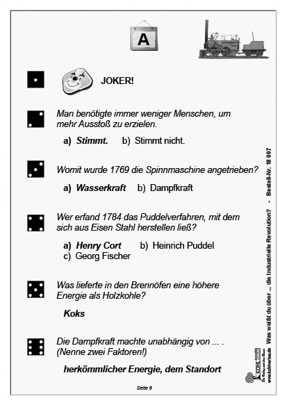 Was weißt du über ... die Industrielle Revolution?