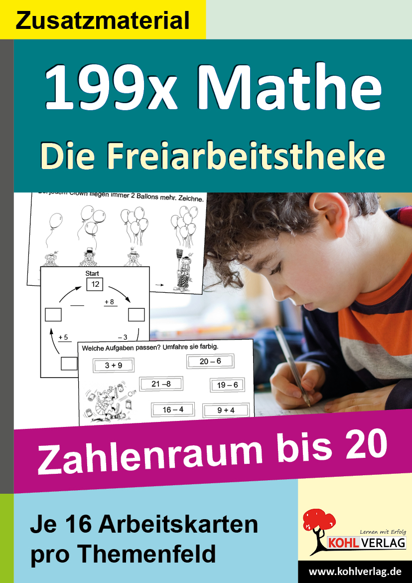 199x Mathe - Die Freiarbeitstheke - Zahlenraum bis 20