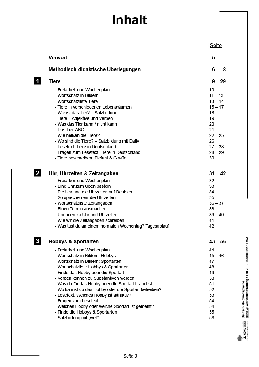 Deutsch als Zweitsprache in Vorbereitungsklassen III