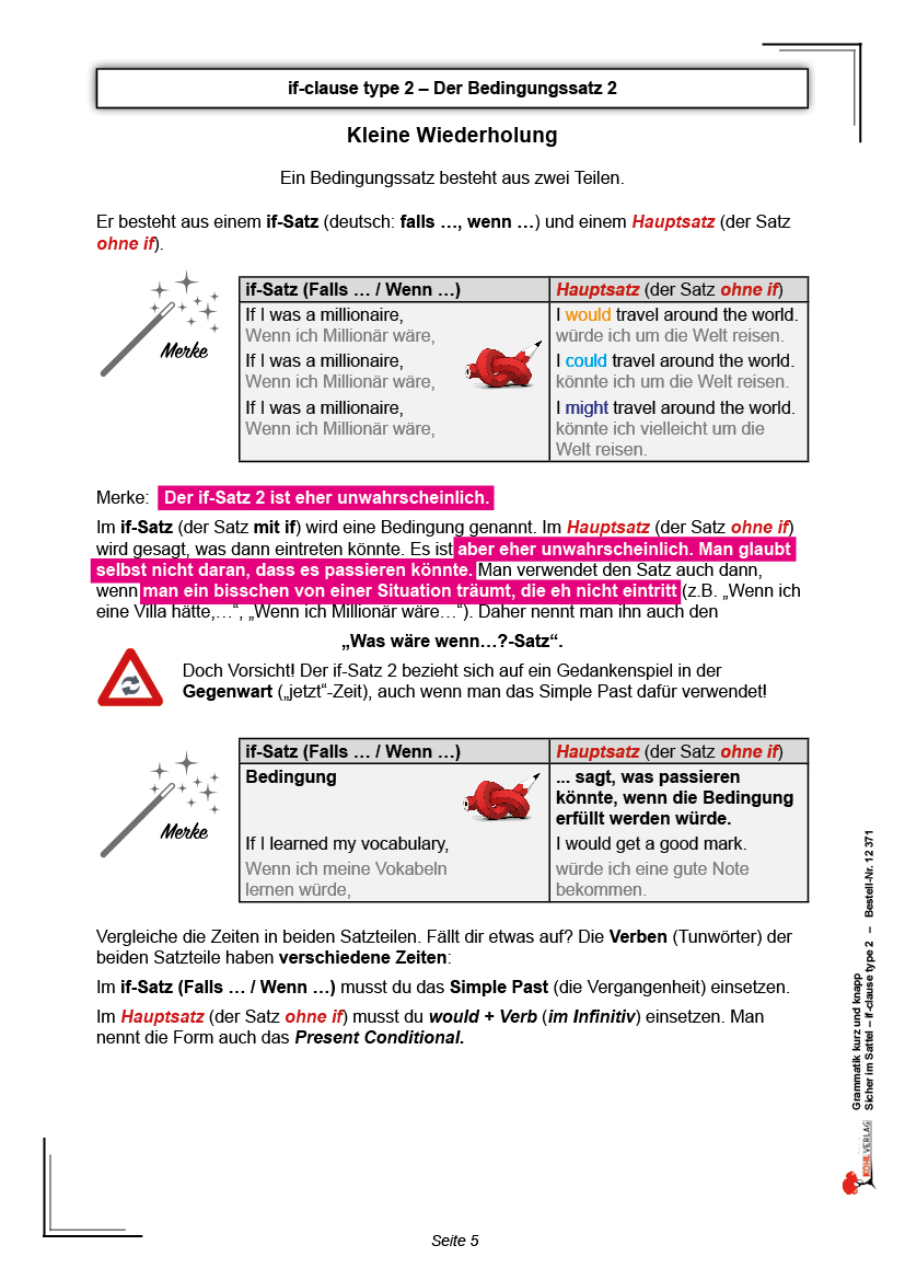 Englische Grammatik kurz & knapp / Band 2: if-clauses II