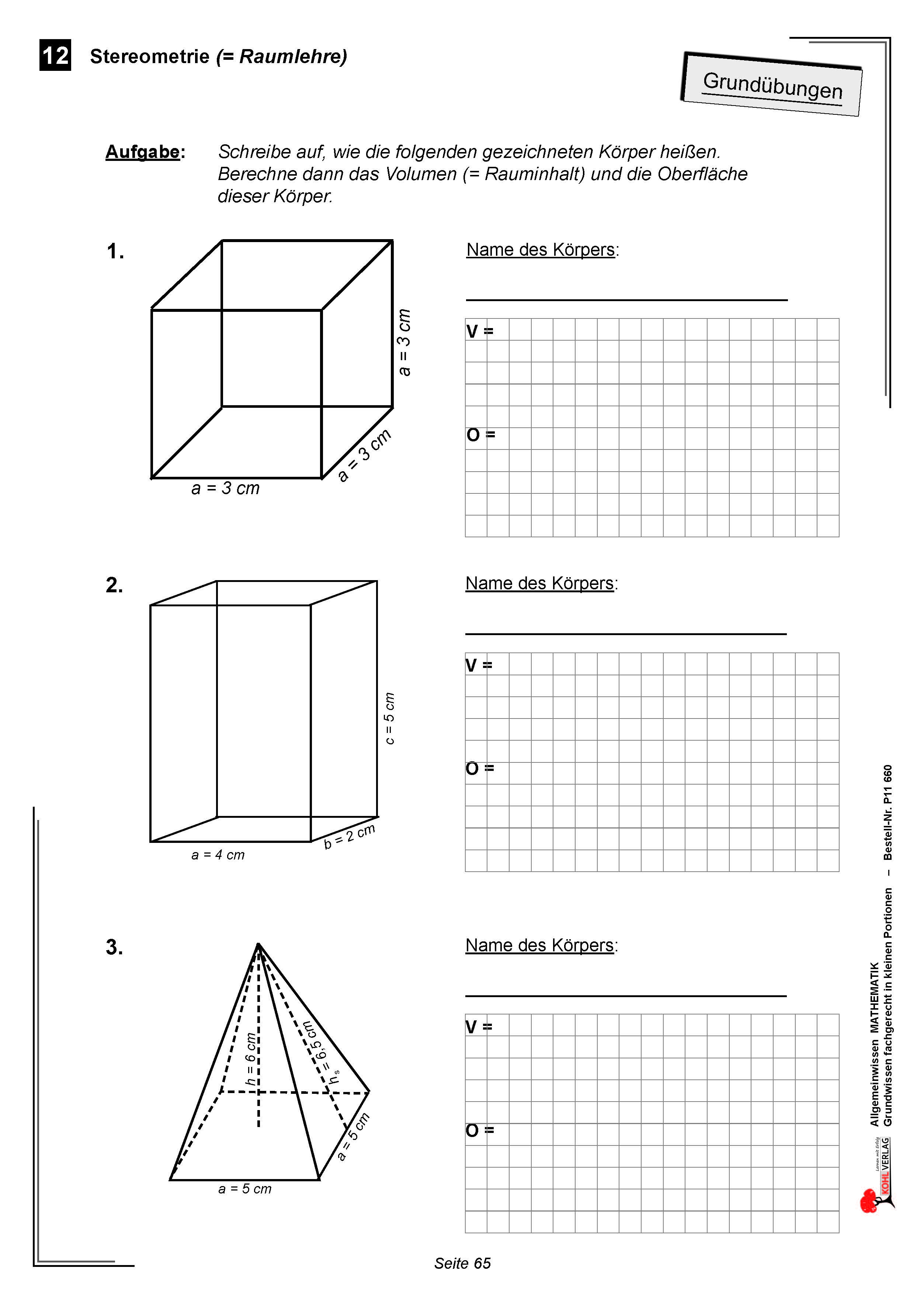 Allgemeinwissen fördern MATHEMATIK: Stereometrie