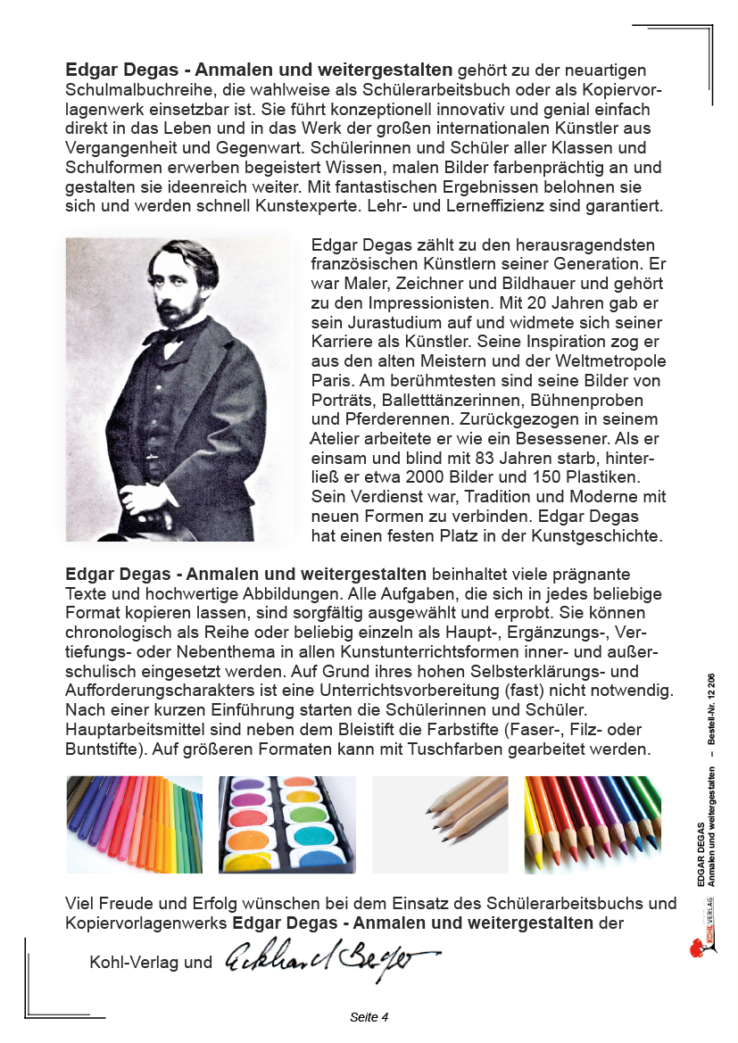 Edgar Degas ... anmalen und weitergestalten