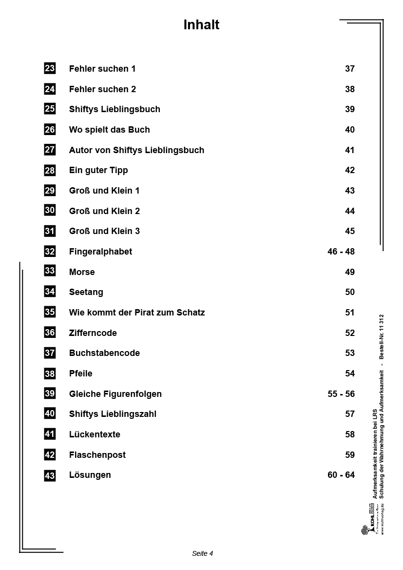 Aufmerksamkeit trainieren bei LRS