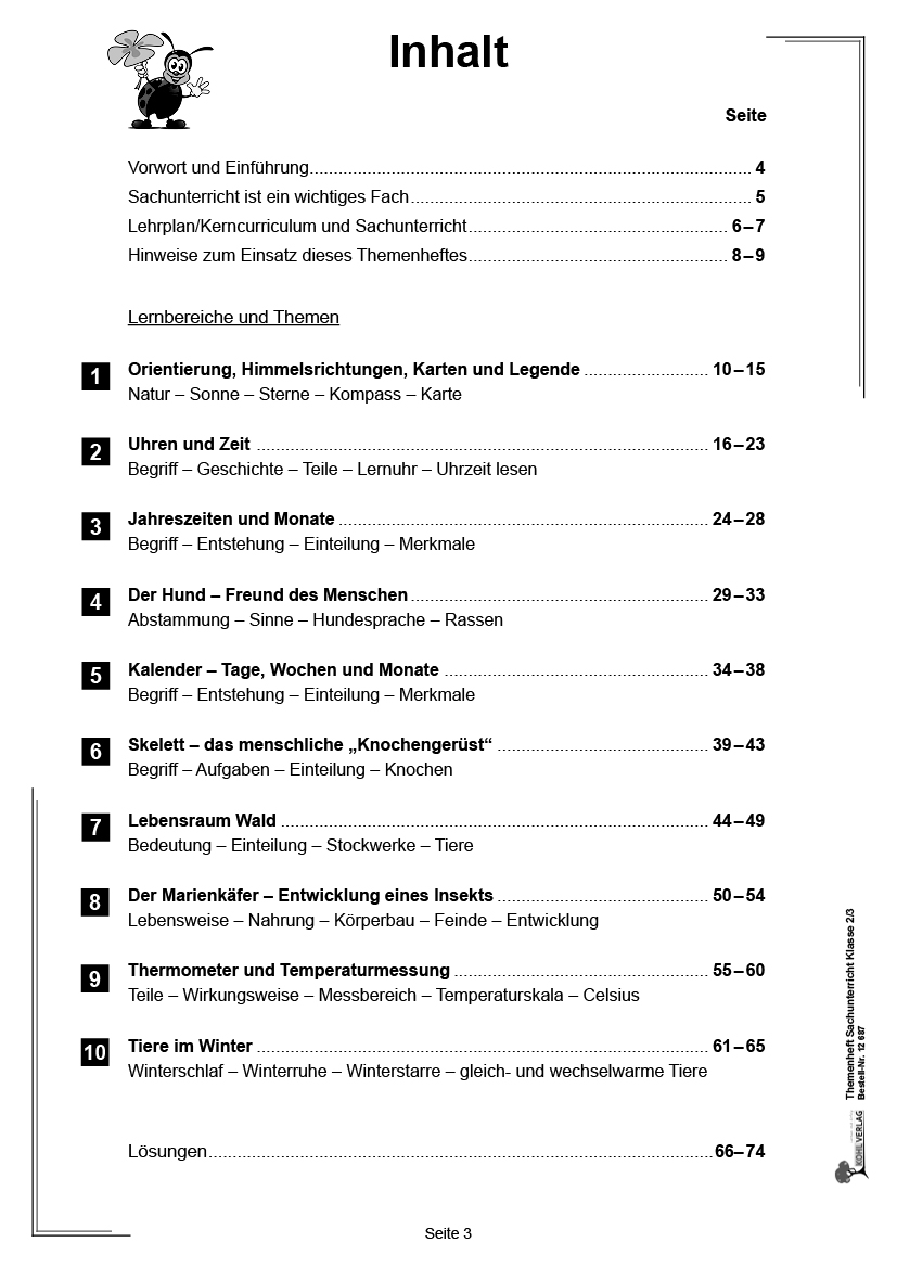 Themenheft Sachunterricht / Klasse 2-3