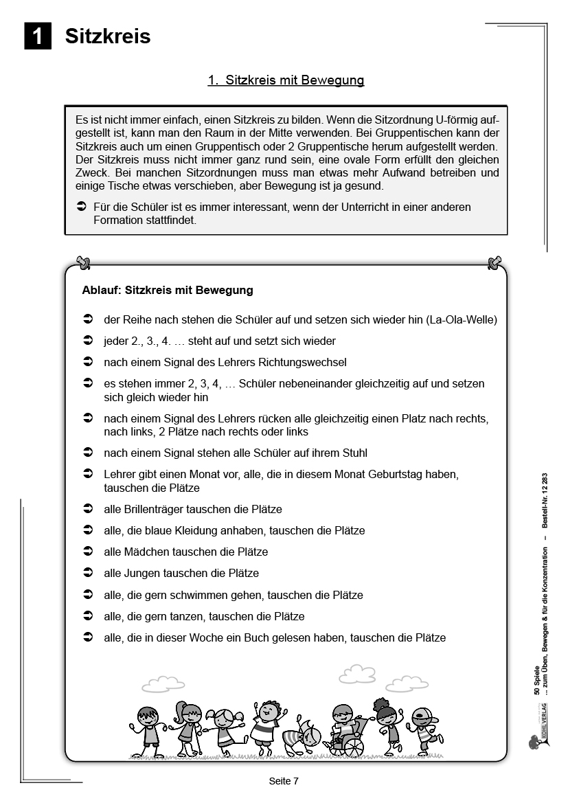 50 Spiele zum Üben, Bewegen und für die Konzentration