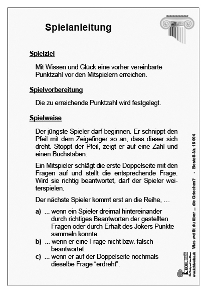 Was weißt du über ... die Griechen? Was weißt du über ... die Griechen?